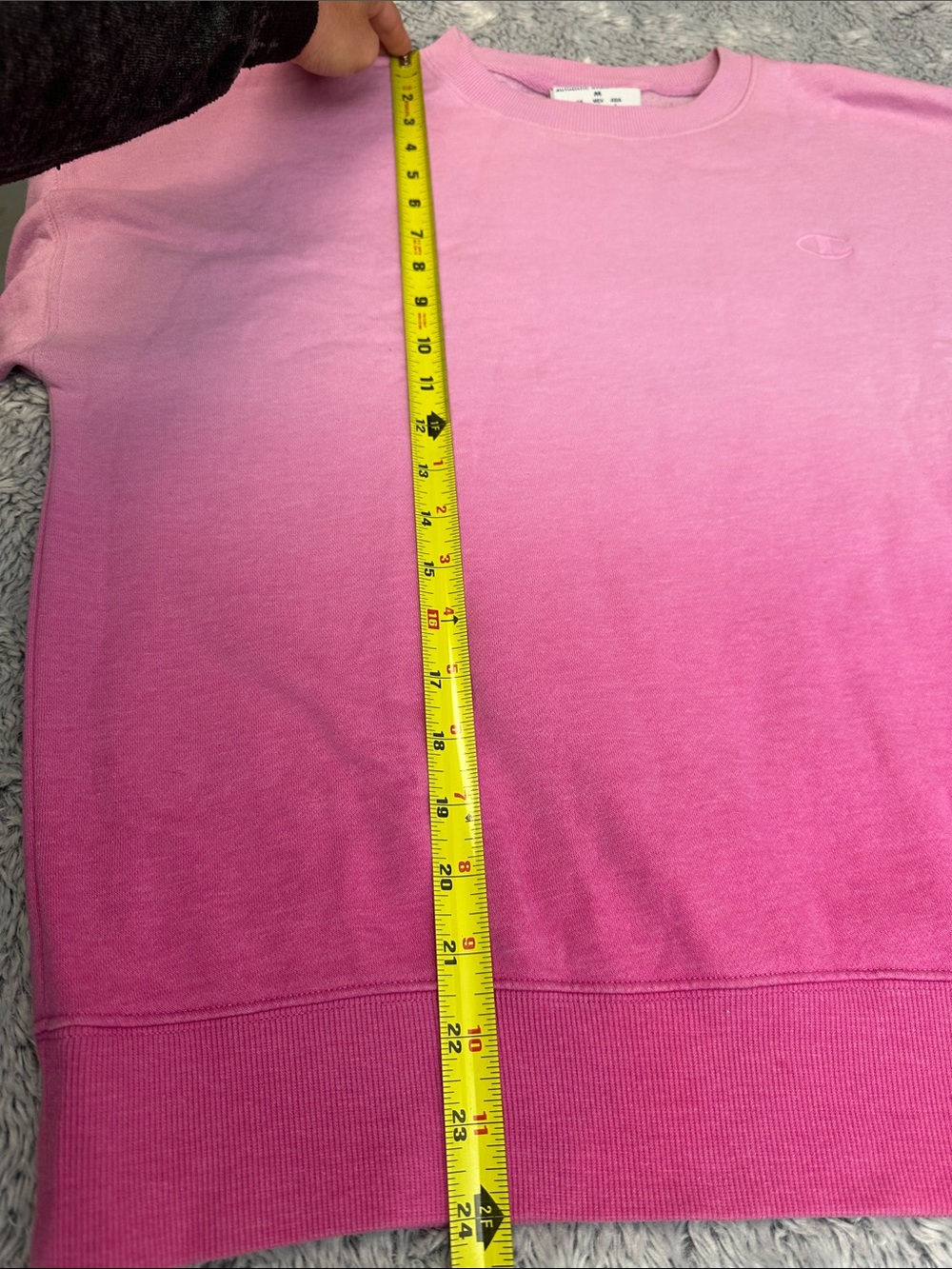 Champion Authentic Athletic Wear Pink Ombre Crewneck Sweater Medium Casual - Picture 8 of 8